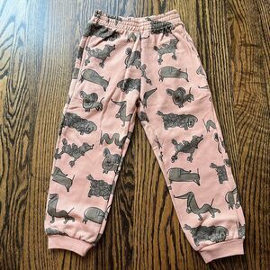 NWT - Wynken Dog Print Pants Arkle Dull Pink (4Y)